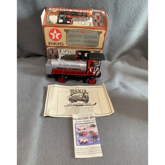 Texaco 1910 Mack Tank Truck Bank 1995 Ertl Collectibles Die-Cast Model Toy - Picture 2 of 14